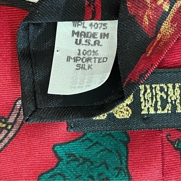 Santa’s Naughty or Nice list tie with stockings/toys, by Wembley. 100% silk. - Picture 6 of 6